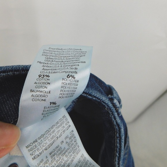 Mother The Looker Skinny Jeans Clean Sweep Dark Wash Distressed Raw Hem USA Made - Picture 5 of 5